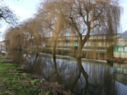 Industry on the canal, Newbury, Berkshire Wallpaper