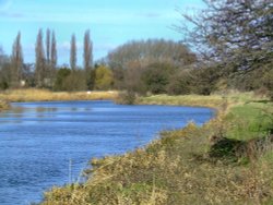 The river Nene at Sutton, Cambridgeshire Wallpaper