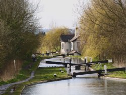 Aylesbury branch of the Grand Union Canal at Marsworth, Bucks Wallpaper