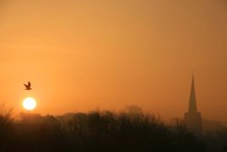 Sunrise over Lichfield, Staffordshire Wallpaper