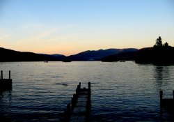 Dusk at Bowness Bay, Windermere. Wallpaper