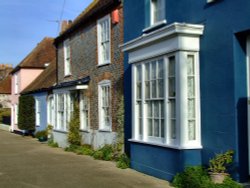 Pretty row of houses, Portchester, Hampshire Wallpaper