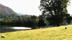 Grasmere in Autumn. Wallpaper