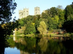 River Wear at Durham City. Wallpaper