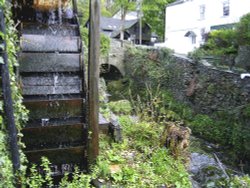 Water wheel at Mill, Ambleside River. Cumbria.