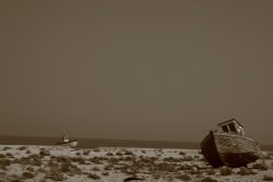 Abandoned fishing industry Dungeness Wallpaper