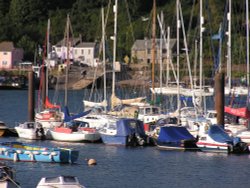 Across the Dart to the higher ferry slip and 'Britannia Halt' Wallpaper