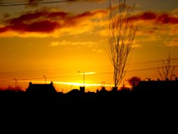 Sunset as seen from Herrington Country Park Wallpaper