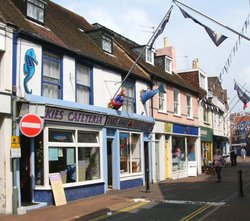 Local shops at Cowes, Isle of Wight Wallpaper