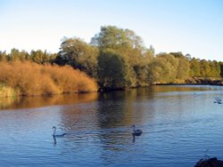 Evening at the Riverside, Chester-le-Street, Co Durham. Wallpaper