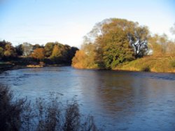 Evening at the Riverside, Chester-le-Street, Co Durham. Wallpaper