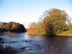 Evening at the Riverside, Chester-le-Street, Co Durham. Wallpaper