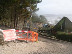 Repairs at Lyme Regis Wallpaper