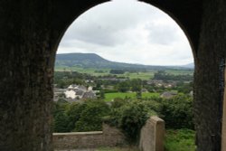 View from Clitheroe Castle, Lancashire. Wallpaper