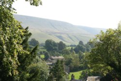 View of Pendle from Downham, Lancashire. Wallpaper