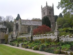 The church in the grounds of Lanhydrock House Wallpaper