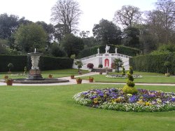 Formal garden at Mount Edgcumbe, Cornwall Wallpaper