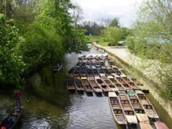 Punts on the Cherwell River Wallpaper