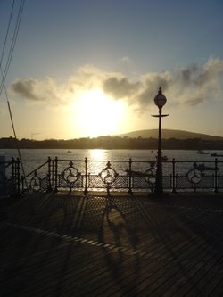 Sunset on the Pier at Swanage, Dorset.