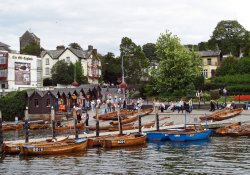 Bowness on Windermere from the lake. Wallpaper