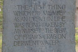 Inscription on Ruskin Memorial, Friars Crag Wallpaper