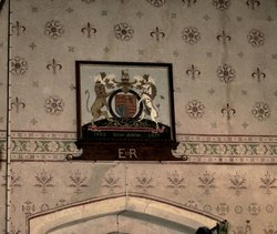 Queen's Jubilee Plaque with Crest, Parish Church of St. Nicholas, Silton, Dorset Wallpaper