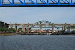 Tyne Bridges from the river Wallpaper