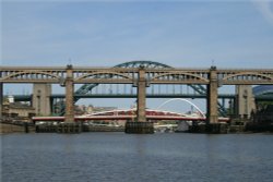 Tyne Bridges from the river Wallpaper