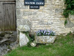 Staddle Stone and Trough, Silton Wallpaper