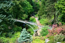 The Iron Bridge, Cragside Estate, nr Rotherbury, Northumberland. Wallpaper