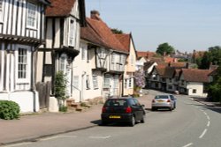 Lavenham street scene Wallpaper