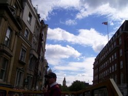 Atop tour bus, London Wallpaper