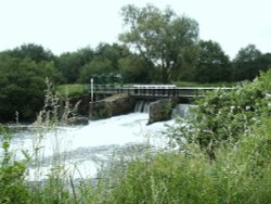 2008   The Weir on the river Wey, nr. Pyrford. Sy.