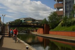 Cyclists at the Waterfront Merry Hill