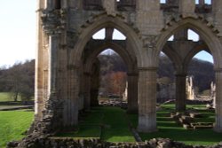 Looking to the south through Rievaulx Abbey Wallpaper