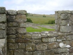 View over the vicus from the replica wall Wallpaper