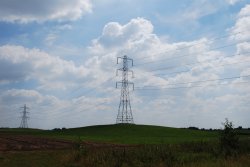 Power lines at Brascote, Leicestershire Wallpaper