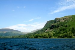 Derwentwater, a view looking north from a pleasure craft. Wallpaper