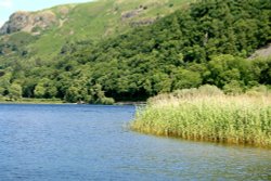 Derwentwater, a view looking north from a pleasure craft. Wallpaper