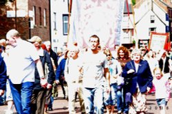 Spennymoor Heritage Banner at Durham Miners Gala 2008 Wallpaper