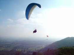 Paragliding above the Malvern Hills