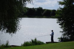 Fishing at Himley Wallpaper