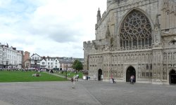 Exeter Cathedral and Close Wallpaper