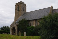 Old Church in the village of Sea Palling Wallpaper