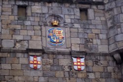 Closer shot of Bootham Bar Heraldry Wallpaper