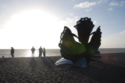 Sculpture on the Beach Wallpaper