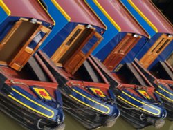 Cloned narrowboats, Lower Heyford, Oxon.