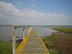 The end of the pier.