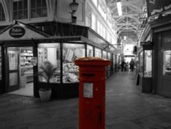 Postbox in covered market, Oxford Wallpaper