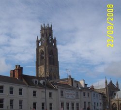 Boston Stump from the market square Wallpaper